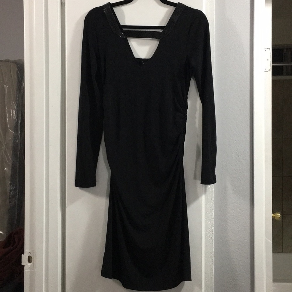 Black Ruched Dress